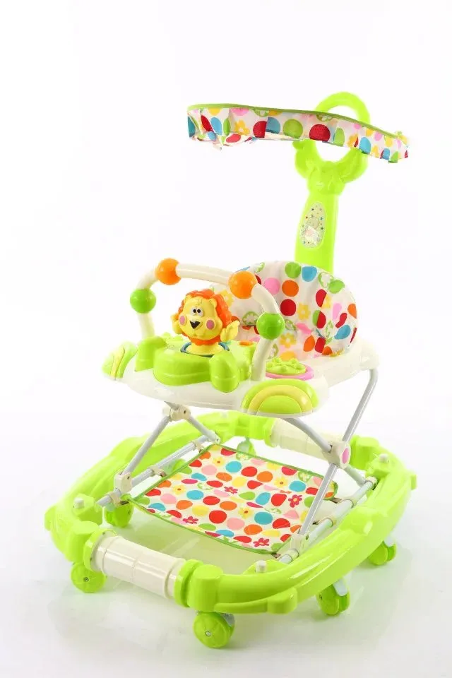 Macchinina giocattolo con girello multifunzionale 3 in 1 con cavallo a dondolo con luce e musica
