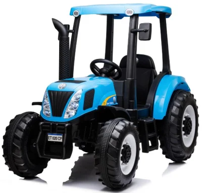 Auto giocattolo elettrica per bambini con trattore con licenza New Holland T7